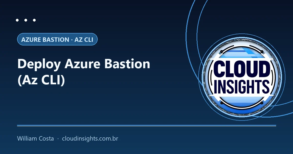 Implantação do Azure Bastion com Azure CLI
