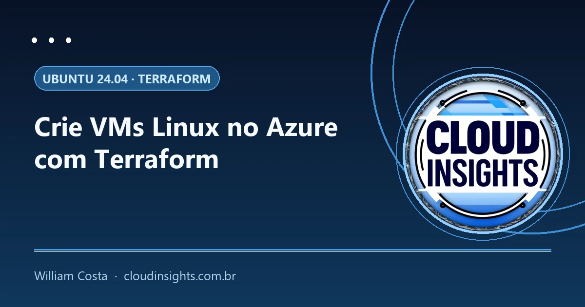 Terraform inicializado para criar uma VM Linux Ubuntu no Azure